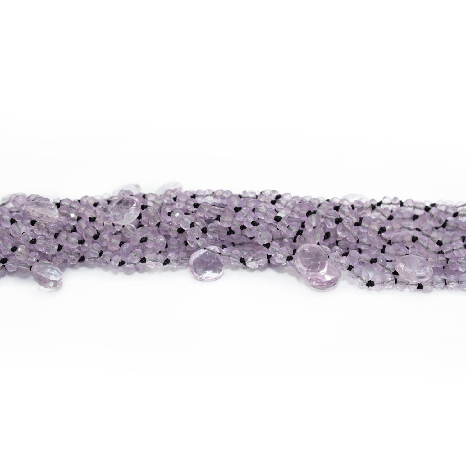 Artisan Pink Amethyst Multistring Bracelet