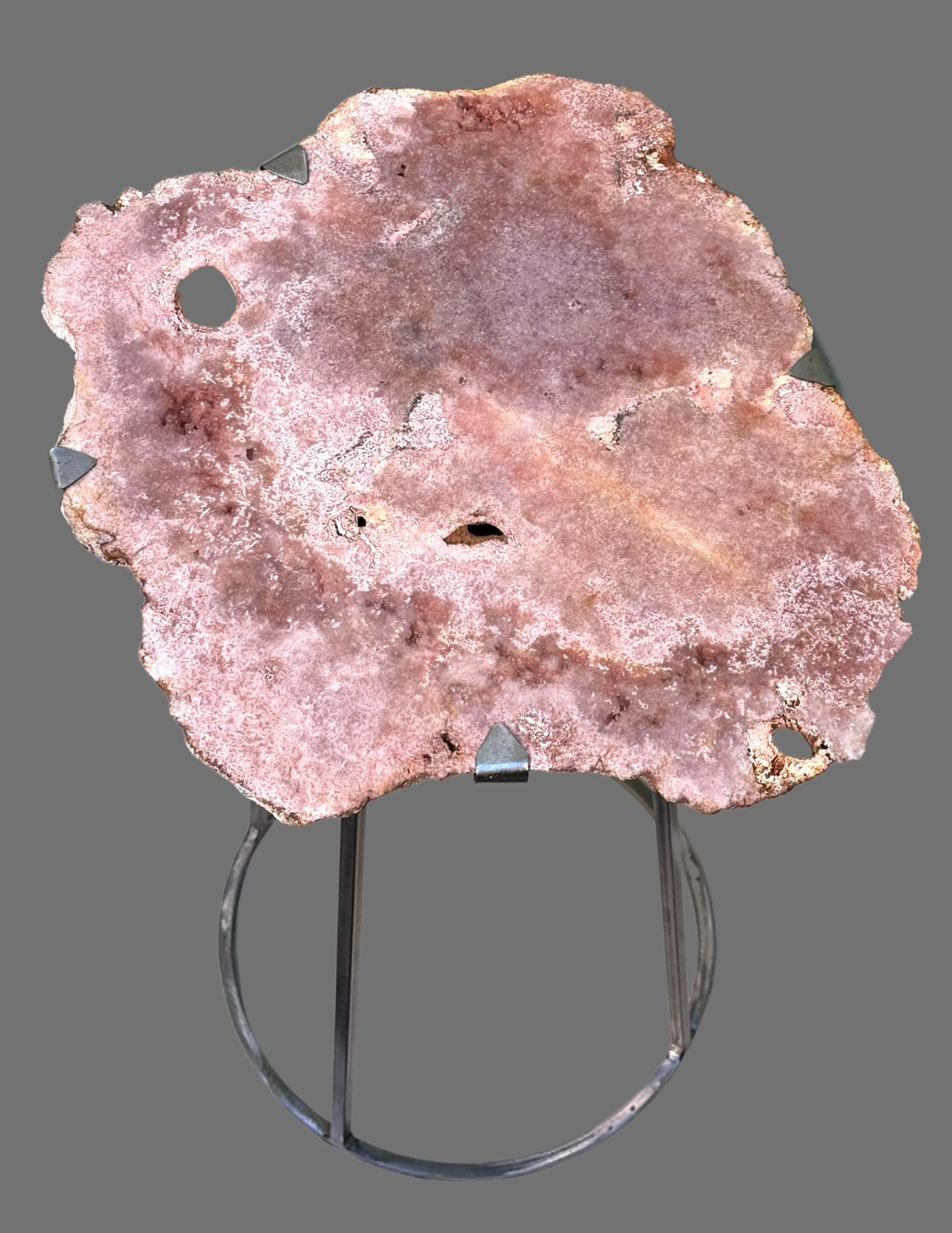 Ring-Tisch mit rosa Amethyst, 2 (21. Jahrhundert und zeitgenössisch) im Angebot