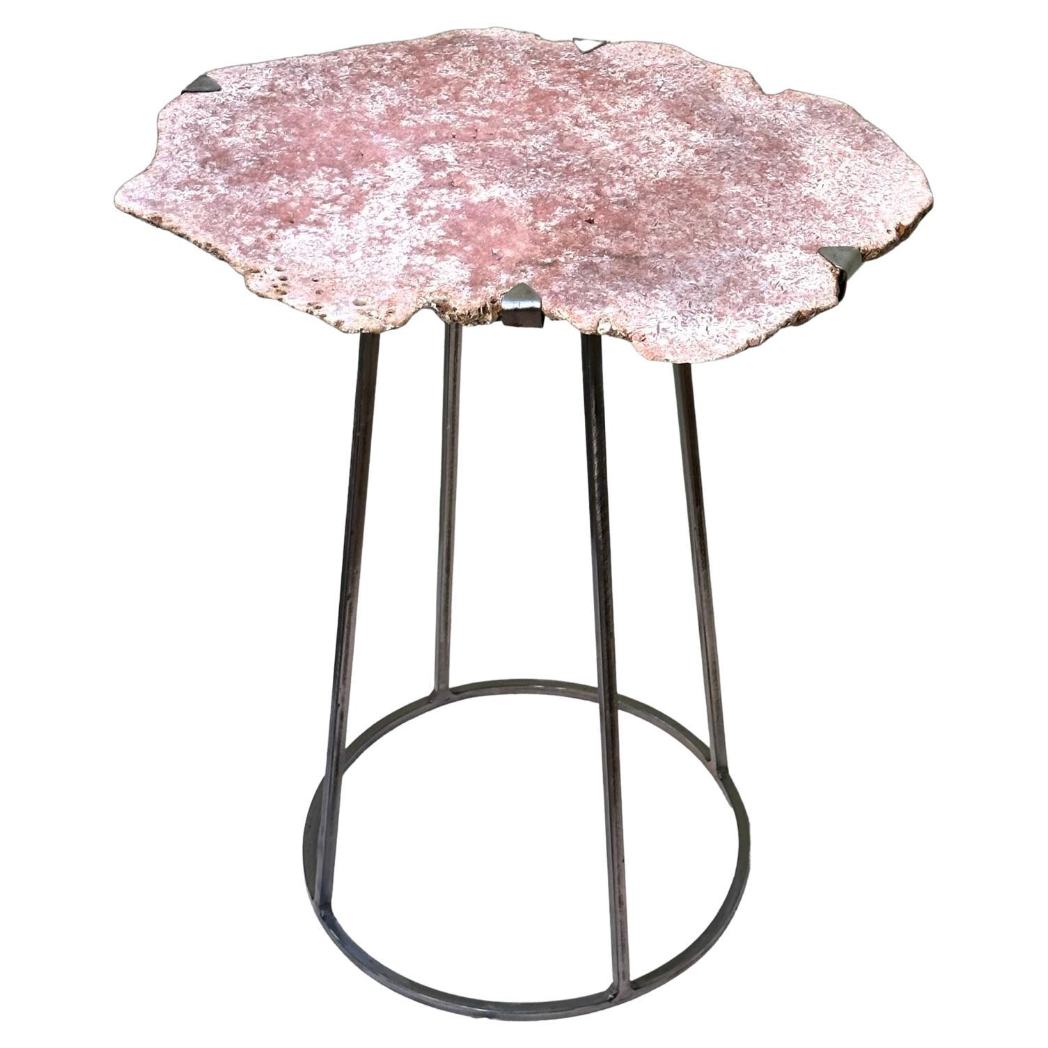 Ring-Tisch mit rosa Amethyst