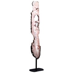 Pink Amethyst Slice on Custom Stand – Natural Luxury Décor