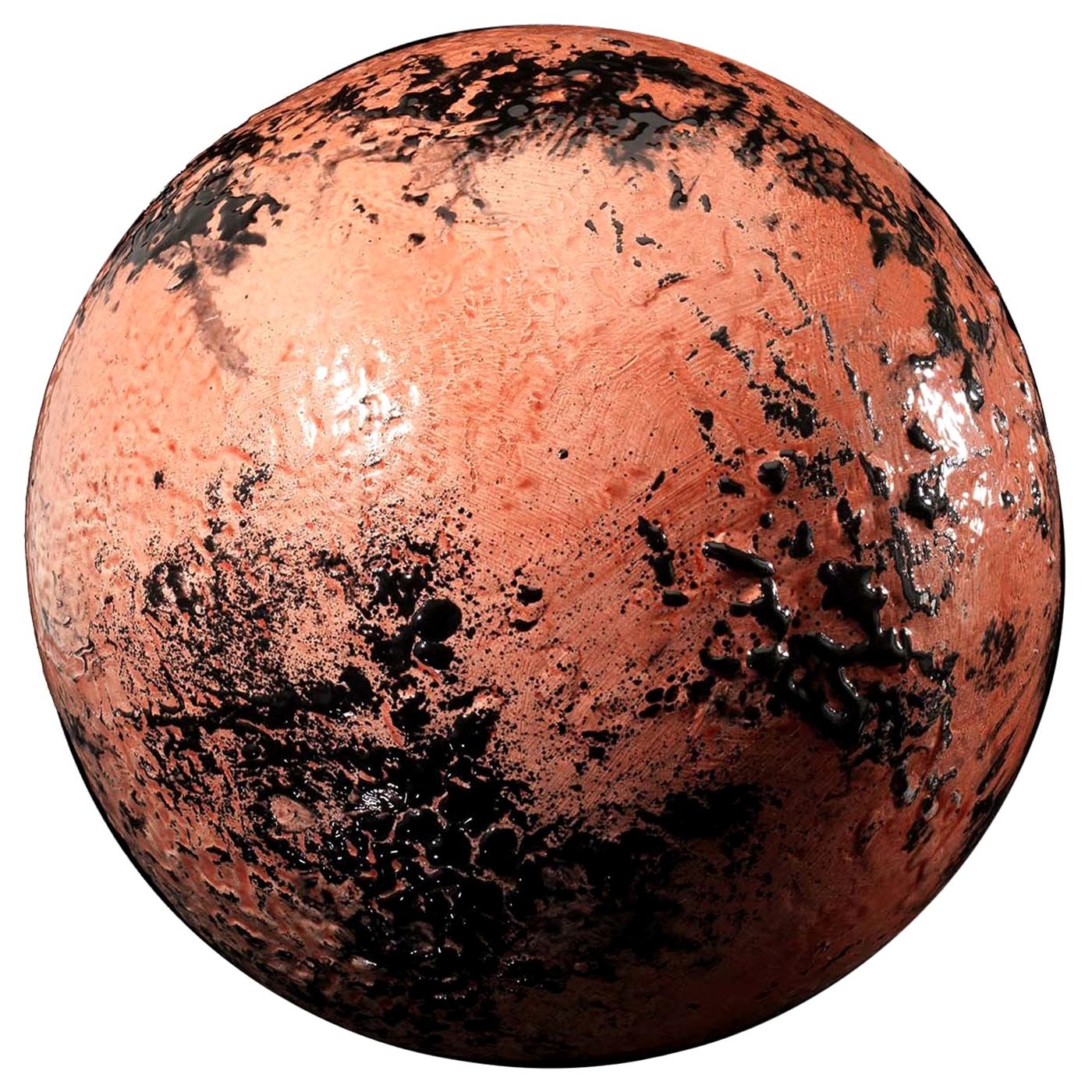 Pink and Black B-Human 4.0 Decorative Clay Sphere