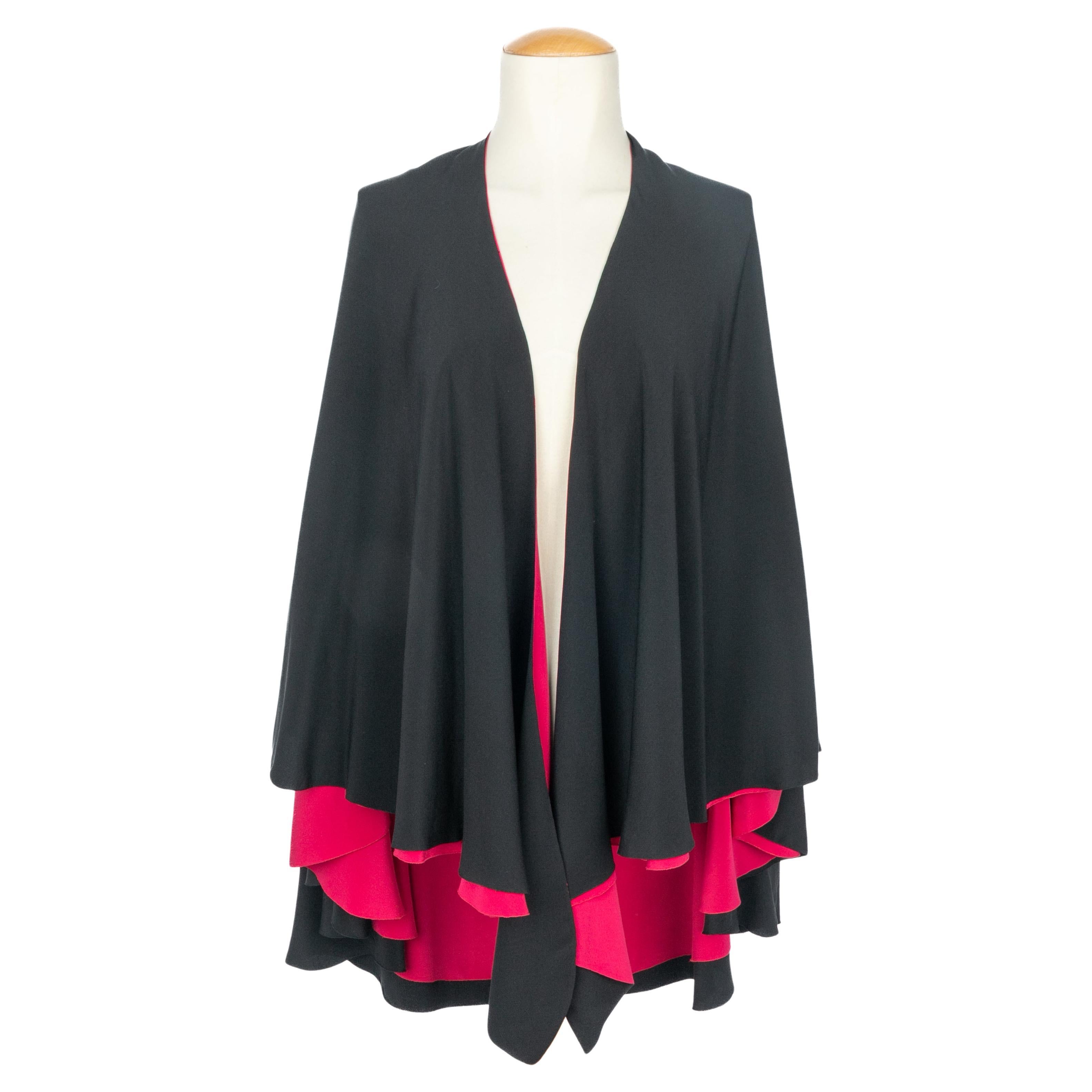 Pink and black cape For Sale