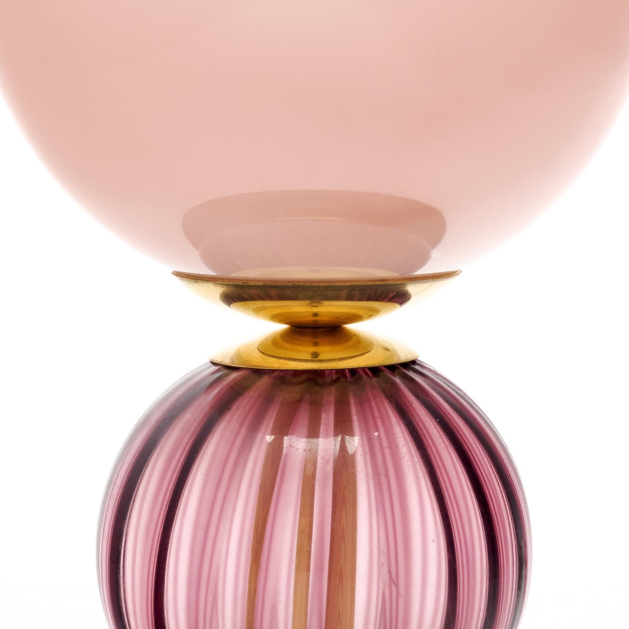 Lampade in vetro di Murano rosa e nero In condizioni Nuovo in vendita a Austin, TX