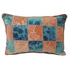Pink and Blue Romance through the Gilded Age’s Asian Textiles Patchwork Pillow