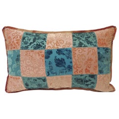 Pink and Blue Romance Through the Gilded Age’s Asian Textiles Patchwork Pillow