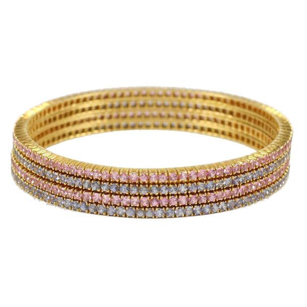 Pink and Blue Sapphire Bangles For Sale at 1stDibs | pink and blue bangles