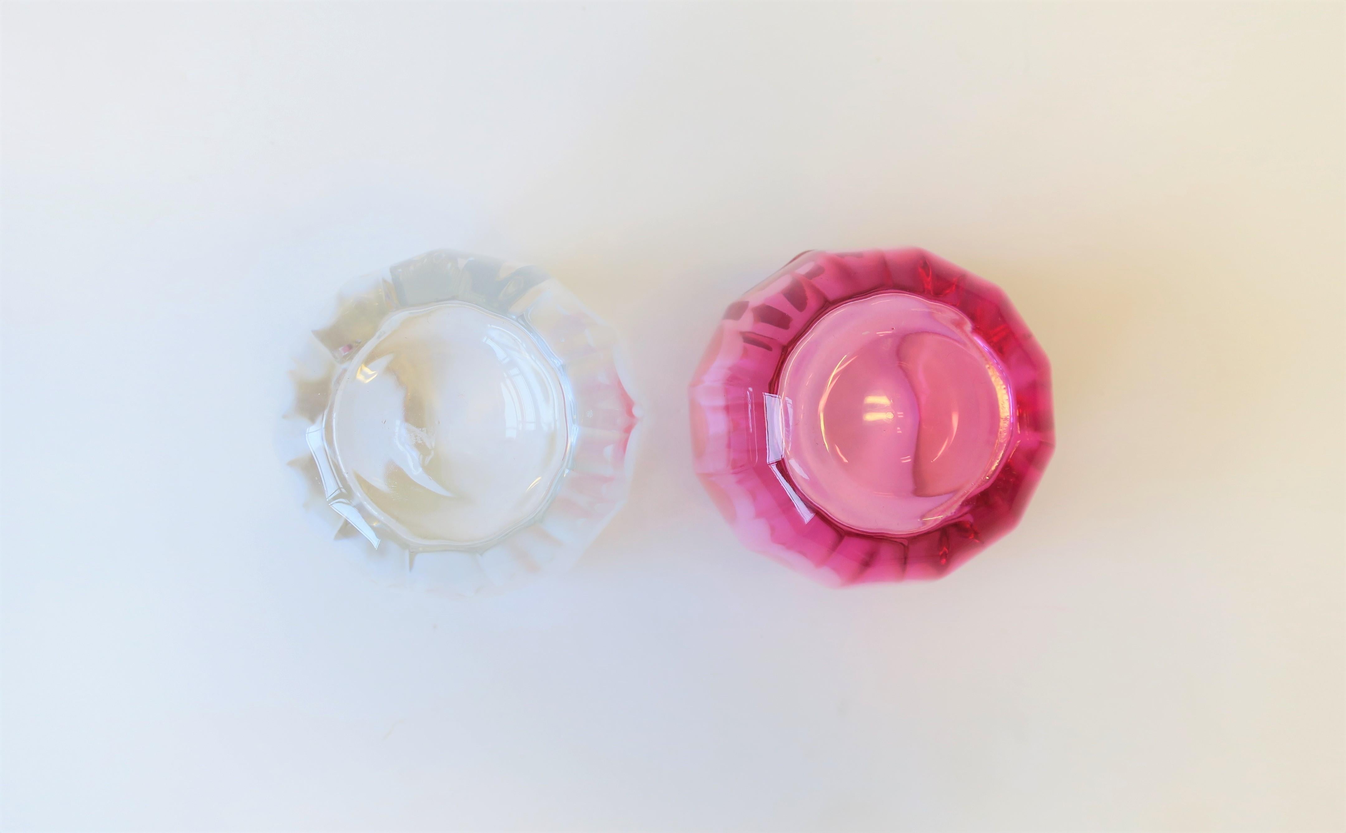 Votive Kerzenständer aus rosa und klarem Kristall von Villeroy & Boch im Angebot 3