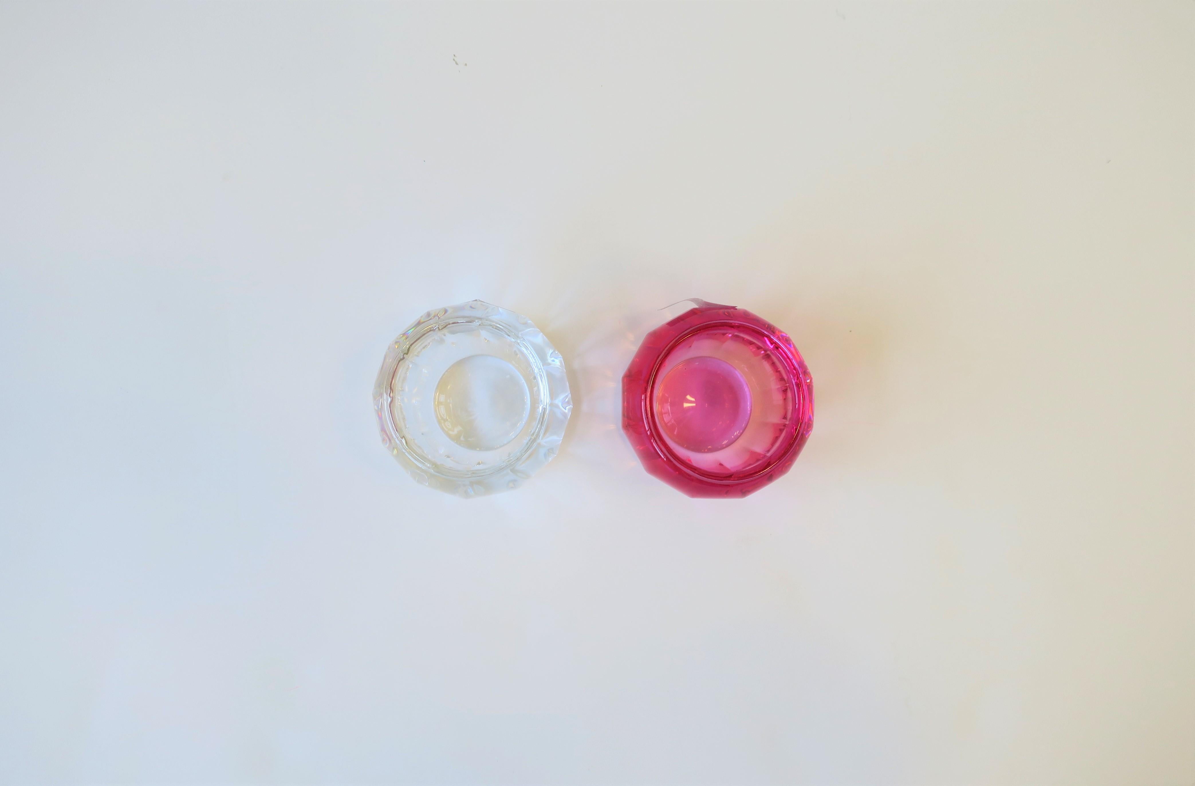 Votive Kerzenständer aus rosa und klarem Kristall von Villeroy & Boch im Angebot 2