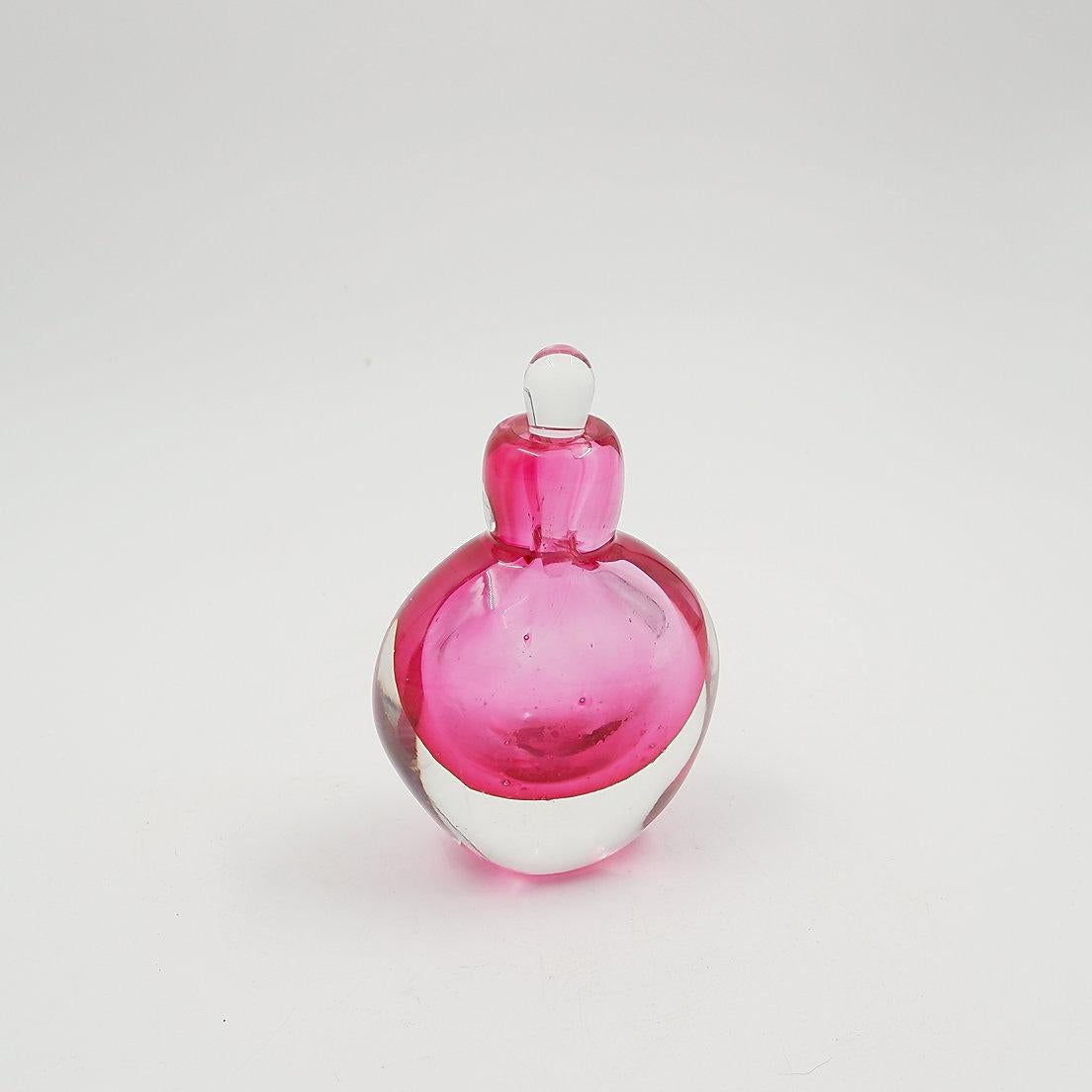Pink and clear glass 