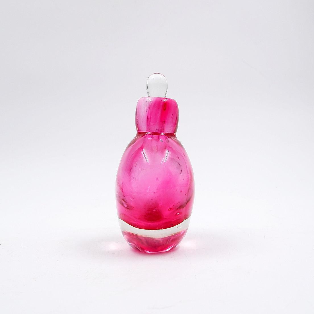 Pink and clear glass 