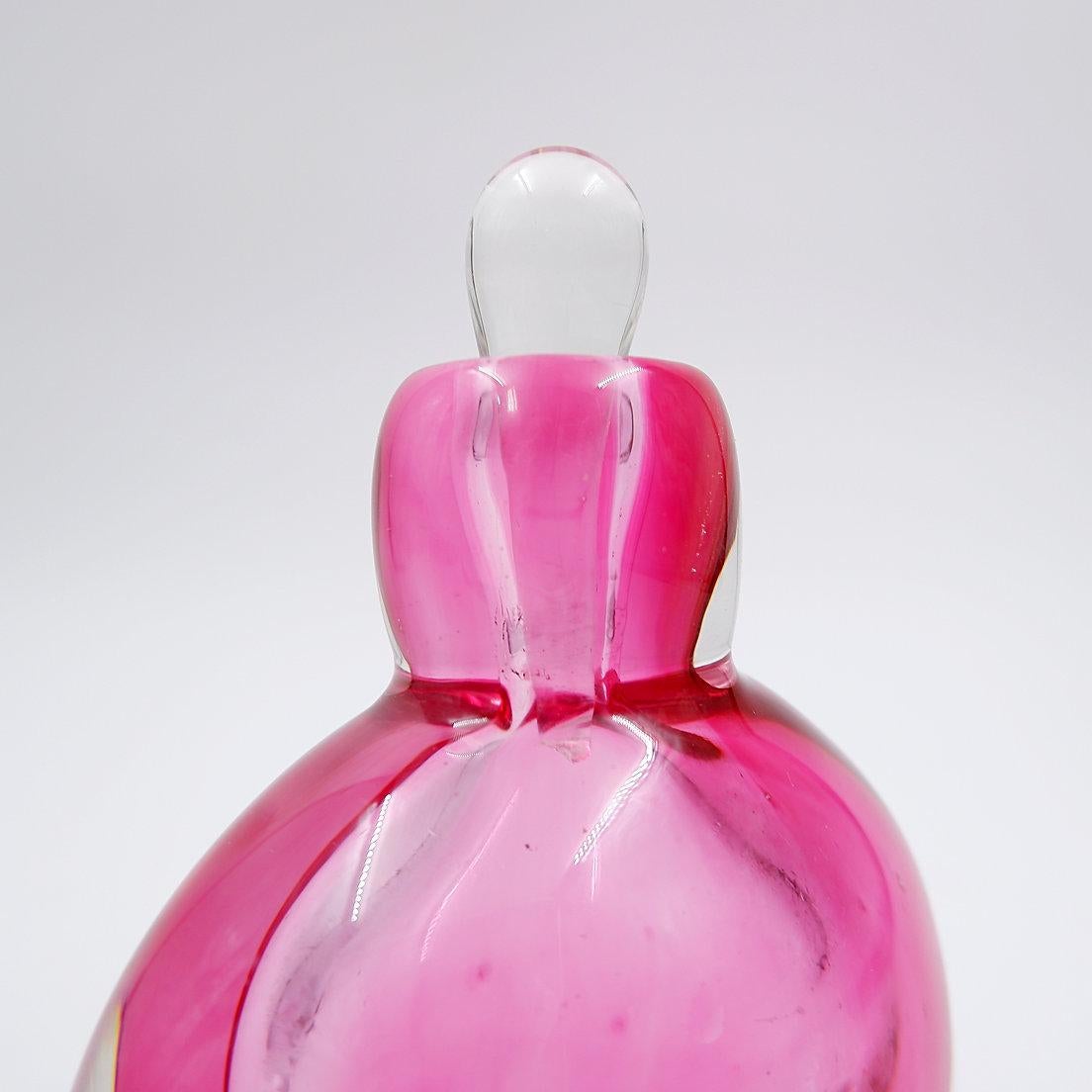 Pink and clear glass 