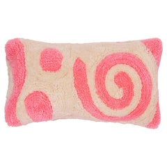 Pink and Cream Memphis Style Tufted Lumbar Pillow