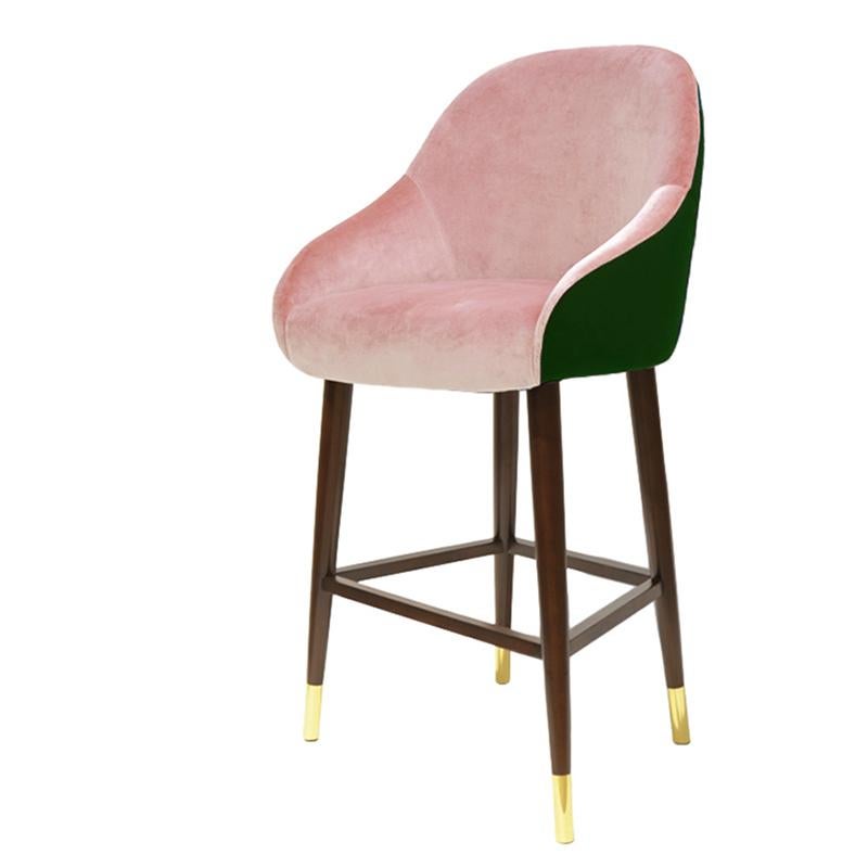 green velvet counter stools
