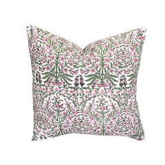Pink and Green Block Print Down Filled Pillows, India