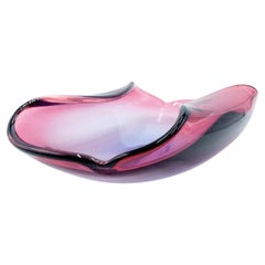 Pink and Purple Murano Glass Centerpiece 1960s