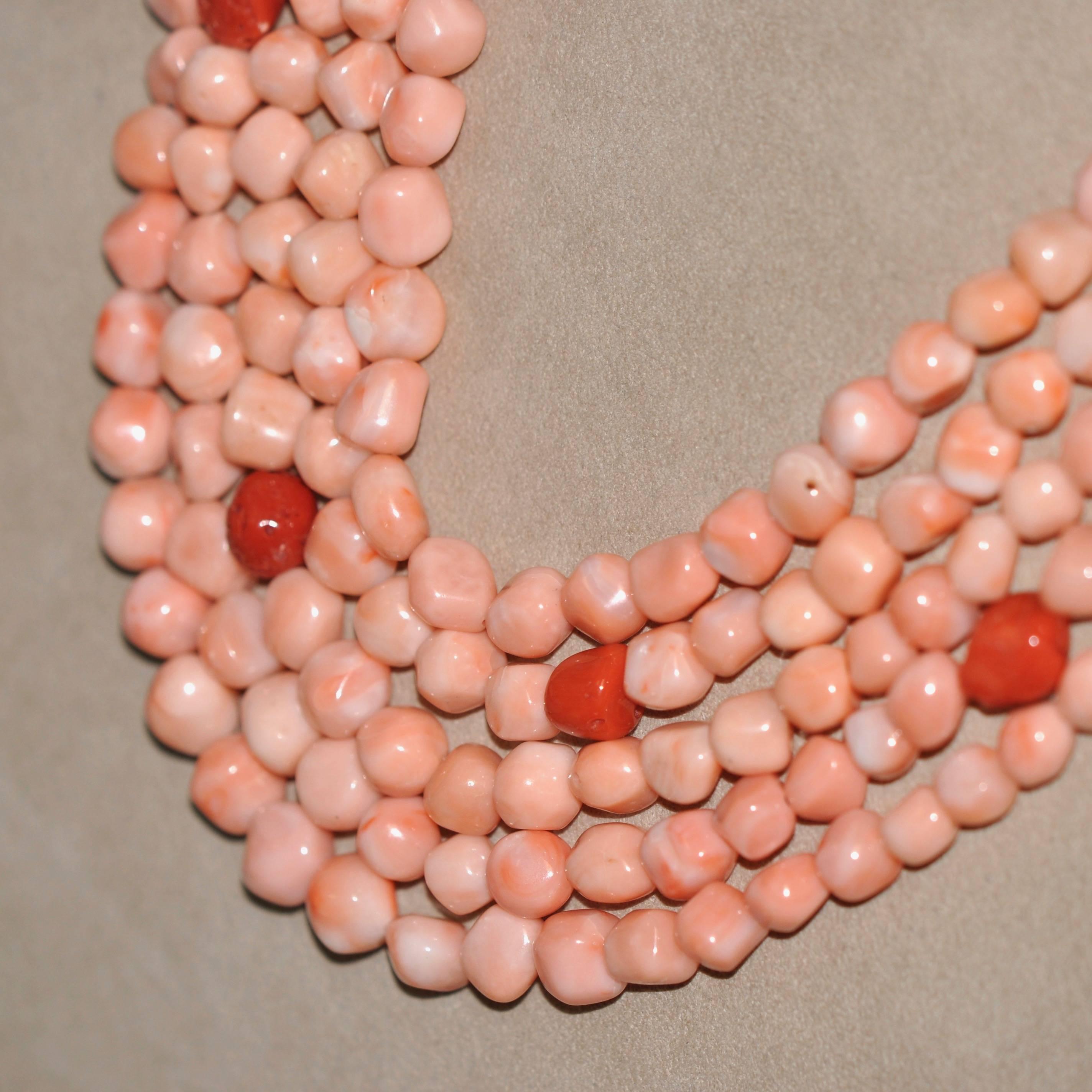 pink and red necklace