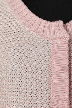 Pink and silver lurex cotton cardigan Fendi