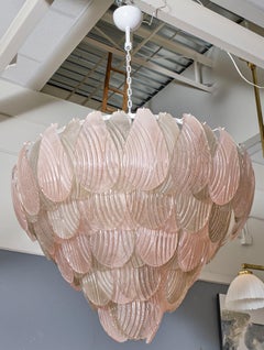 Pink and Smoke Murano Glass Chandelier