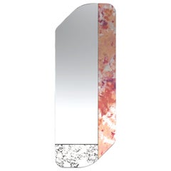 Pink and Speckled WG.C1.D Hand-Crafted Wall Mirror