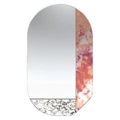 Pink and Speckled WG.C1.G Hand-Crafted Wall Mirror
