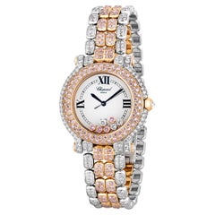 Vintage Pink and White Diamond Watch by Chopard