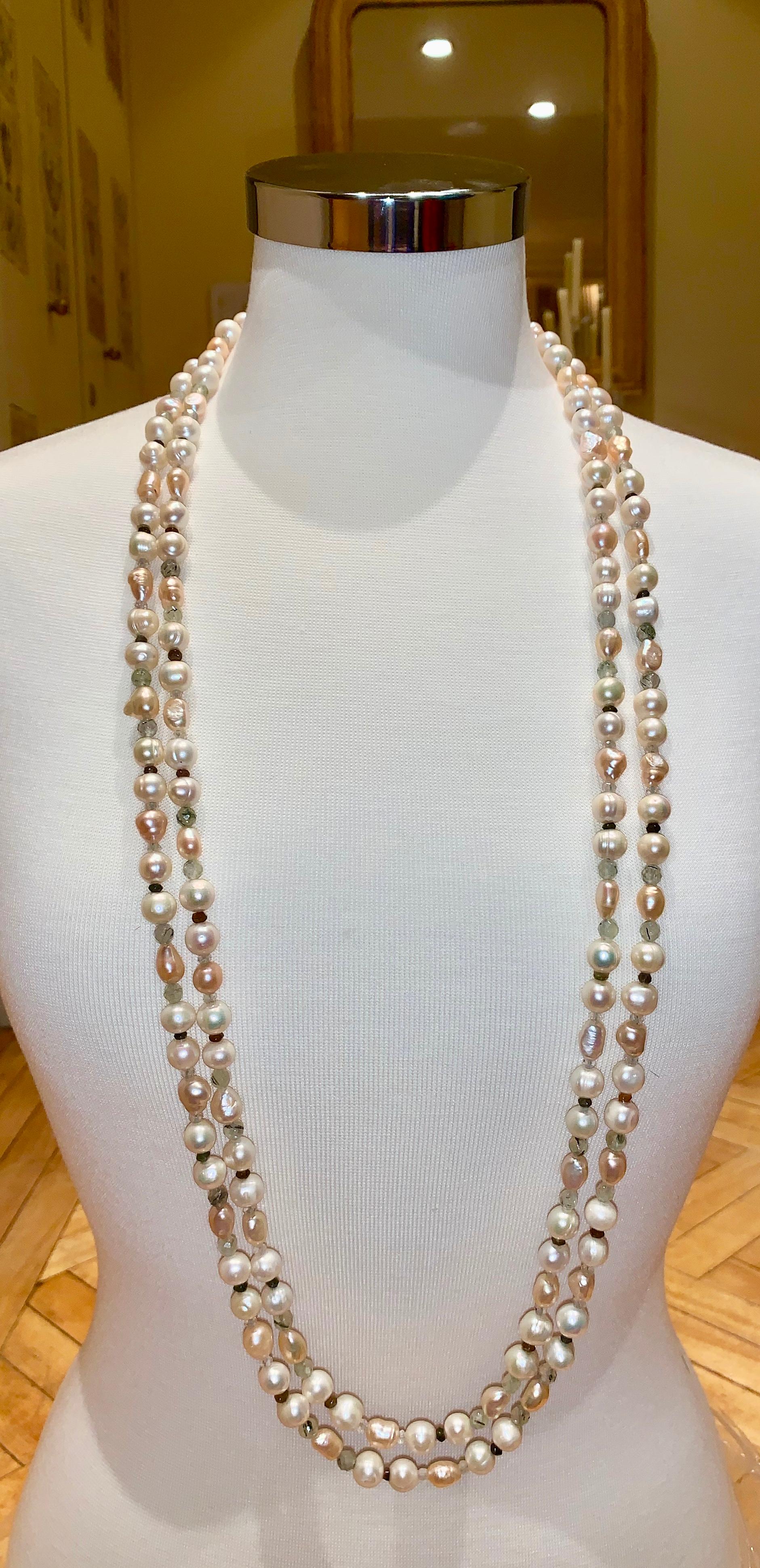 moonstone and pearl necklace