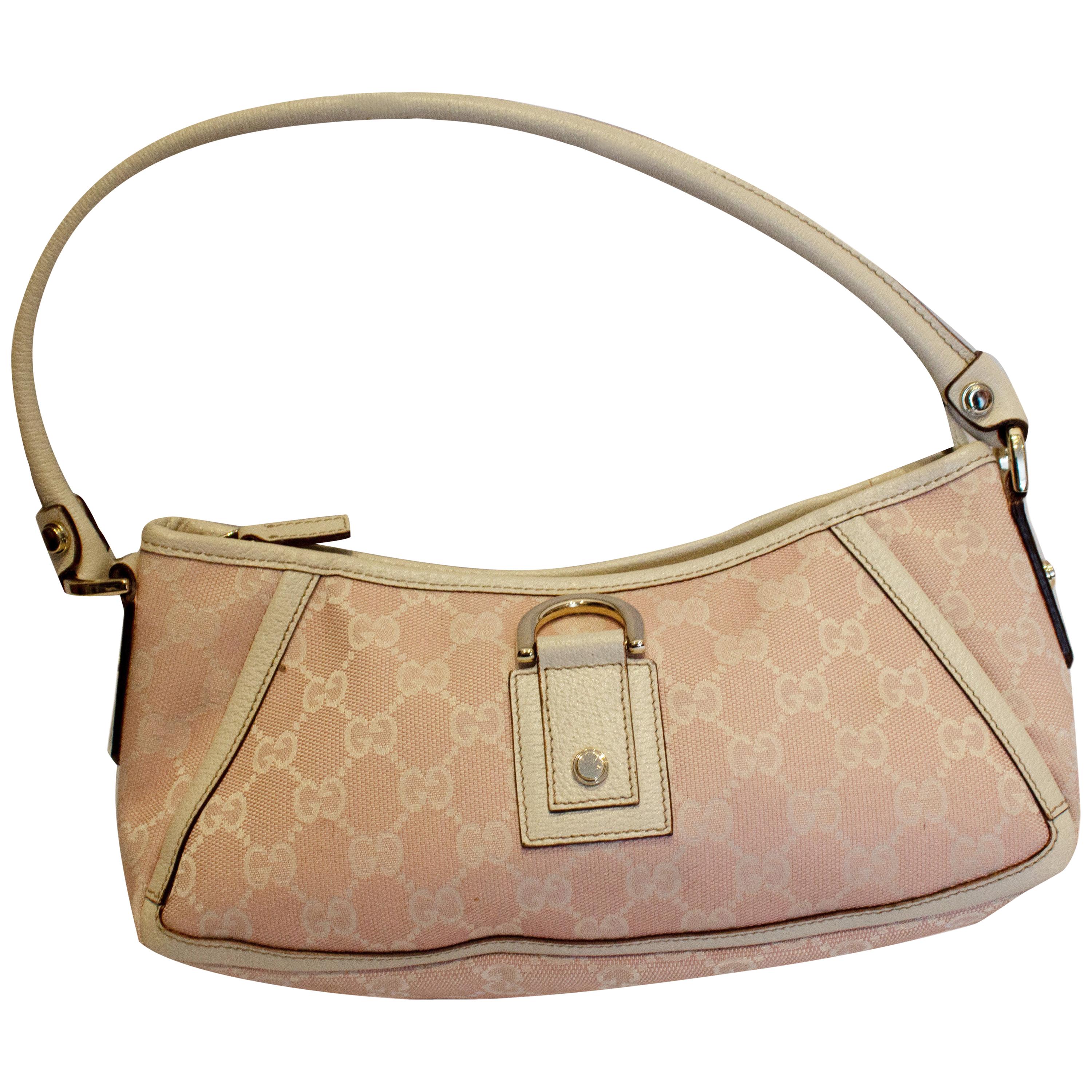 Pink and White Gucci Handbag