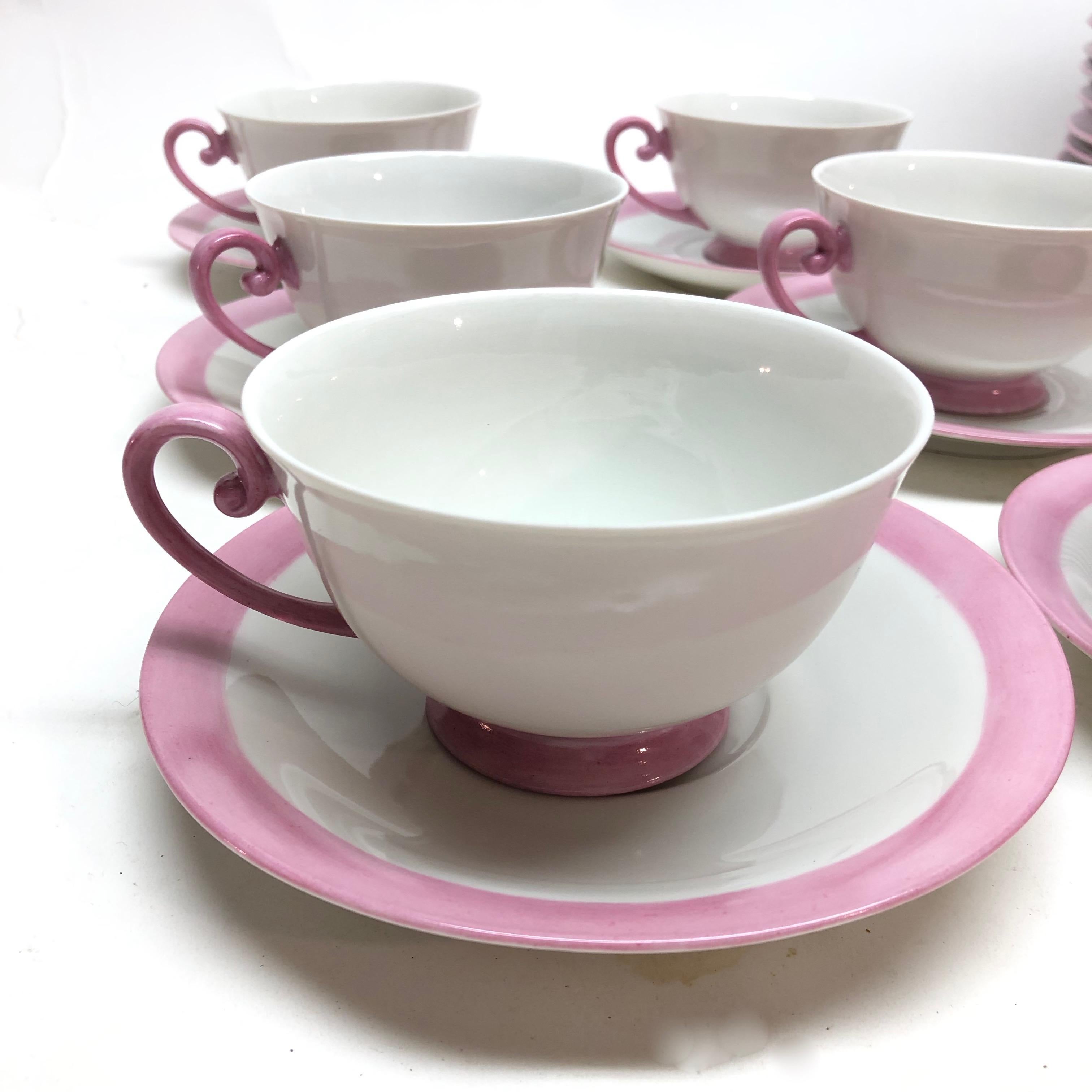 Pink and White Modern Bavarian Porcelain Set 5