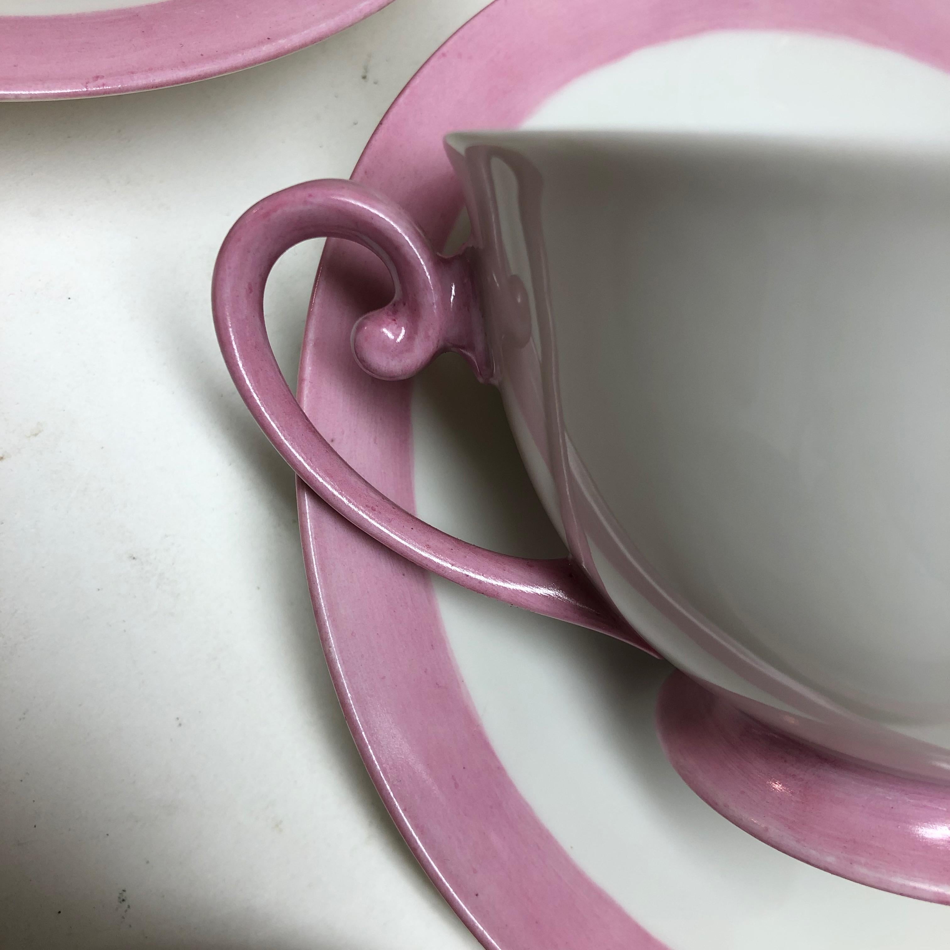 20th Century Pink and White Modern Bavarian Porcelain Set