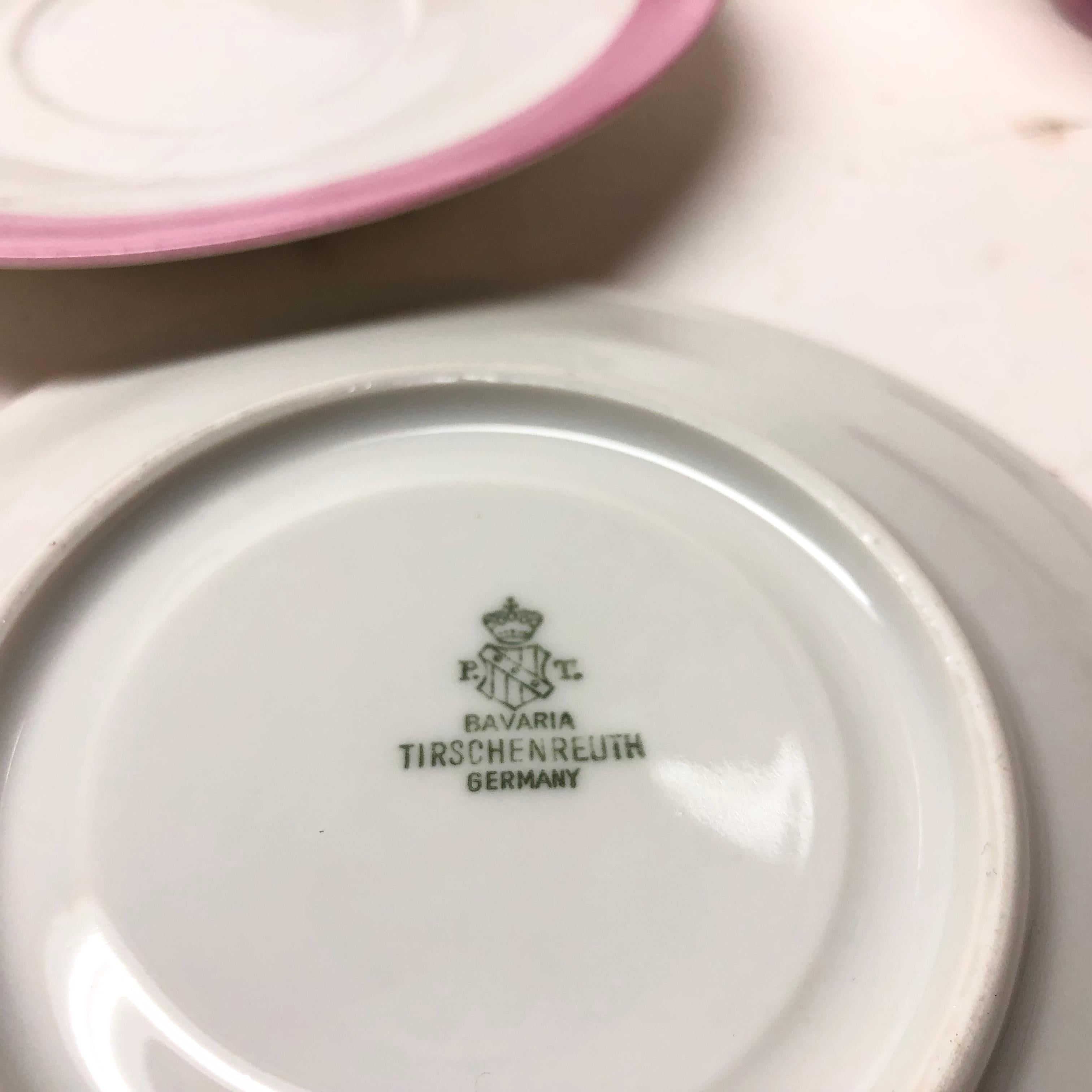Pink and White Modern Bavarian Porcelain Set 1