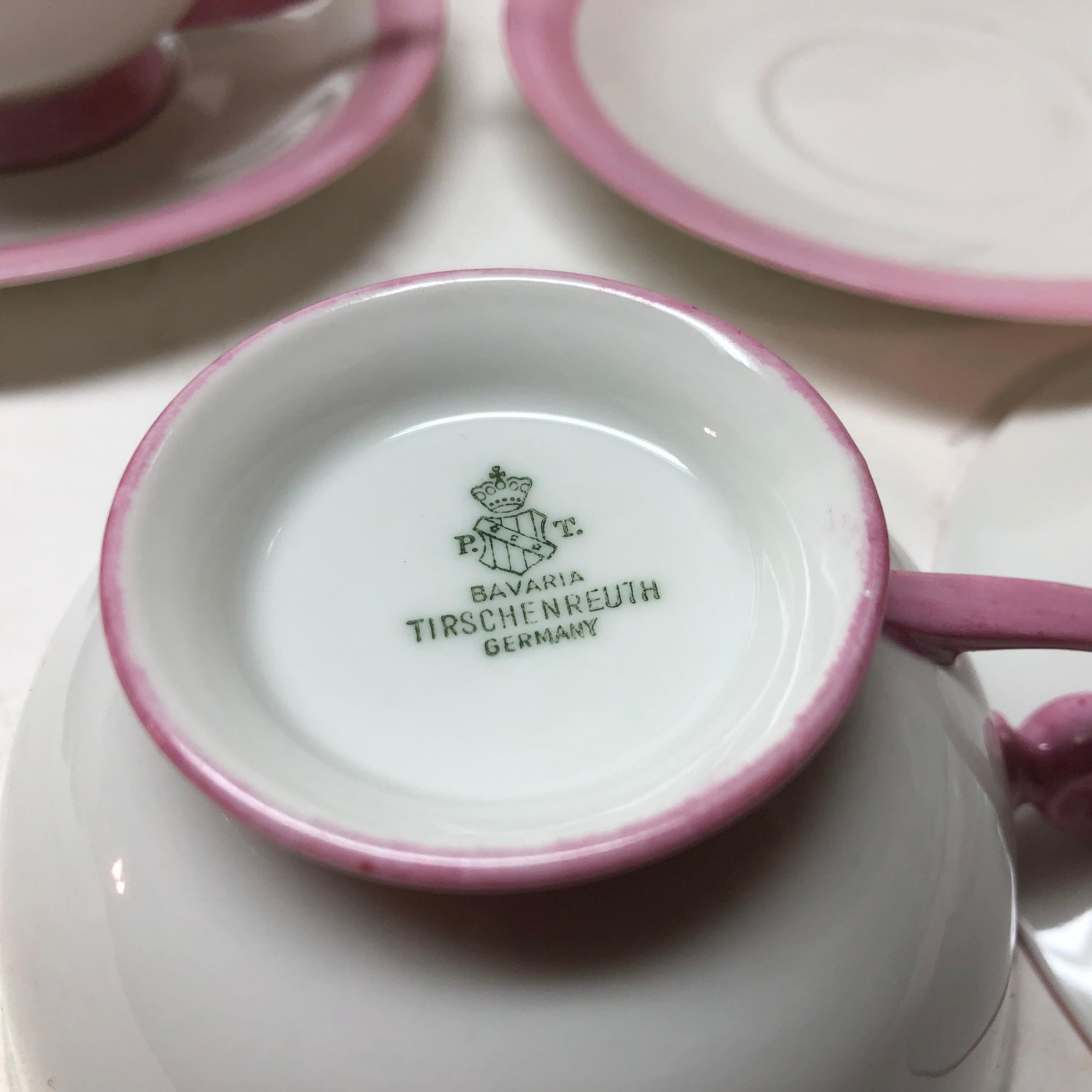 Pink and White Modern Bavarian Porcelain Set 2