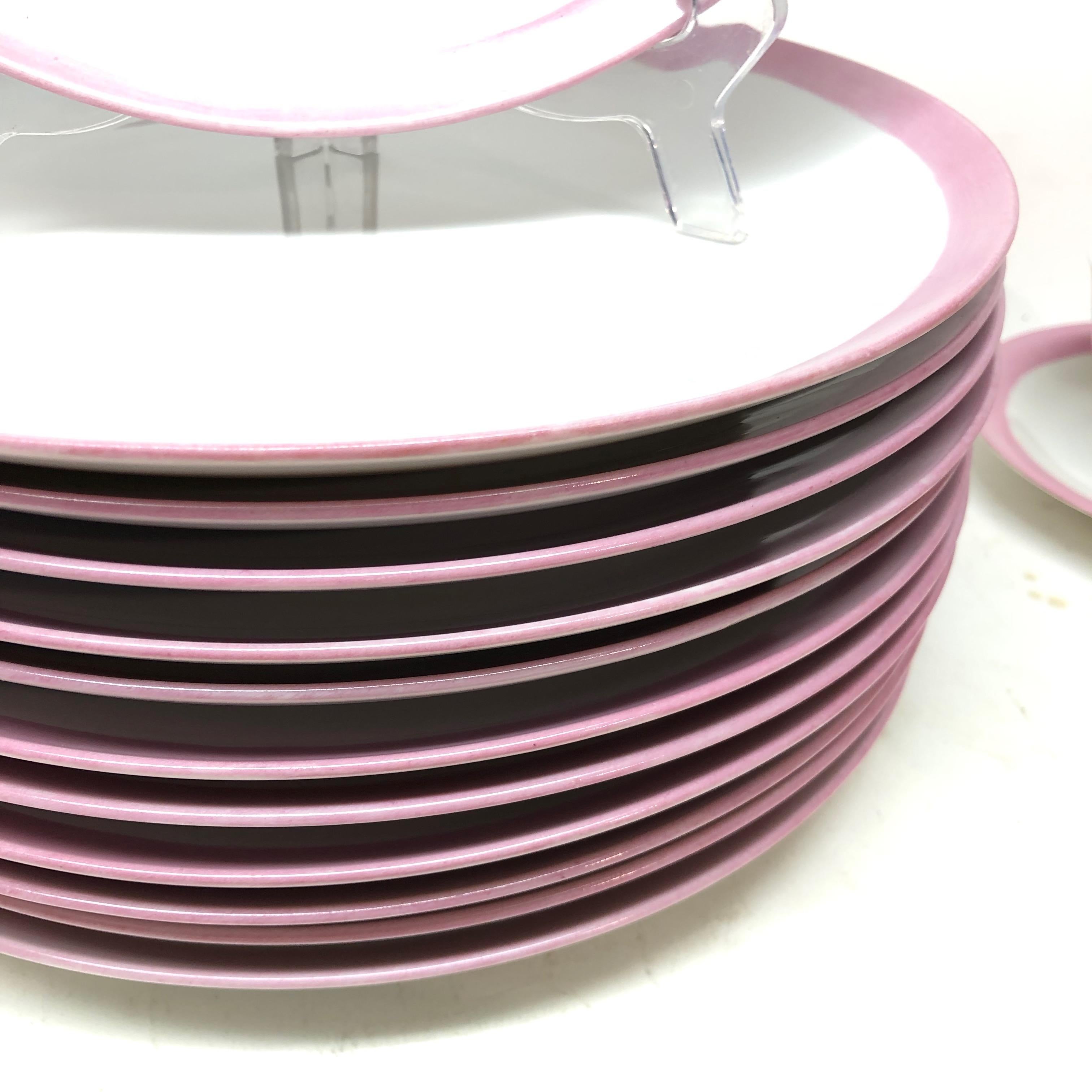 Pink and White Modern Bavarian Porcelain Set 4