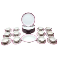 Pink and White Modern Bavarian Porcelain Set