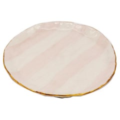 Pink and White Petit Dish with Gilding