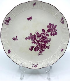 Magenta and White Wedgwood Floral Cake Stand