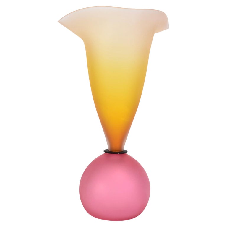 Pink and Yellow Bubble Vase For Sale at 1stDibs