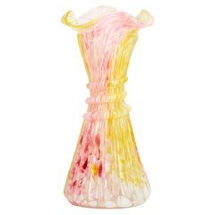 Pink and Yellow Speckled Vase