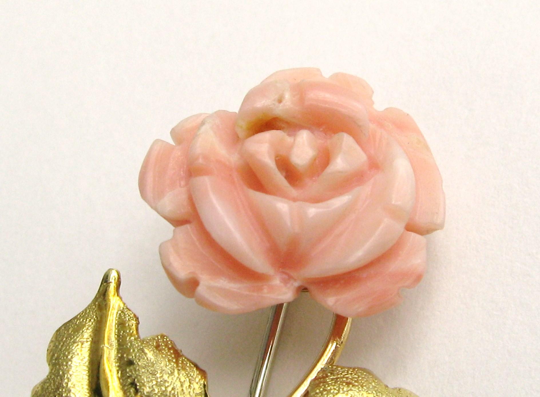 gold rose pin