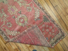 Pink Antique Turkish Oushak Runner