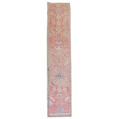 Pink Antique Turkish Oushak Runner