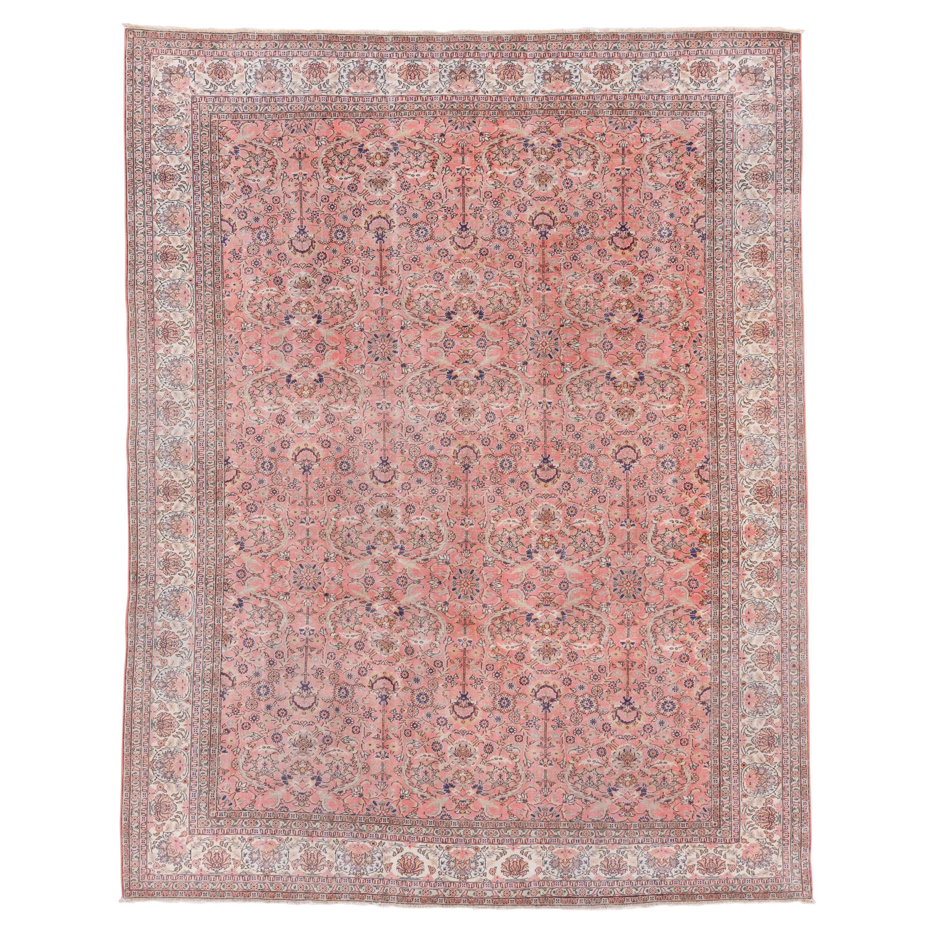 Pink Antique Turkish Sivas Carpet, circa 1930s For Sale