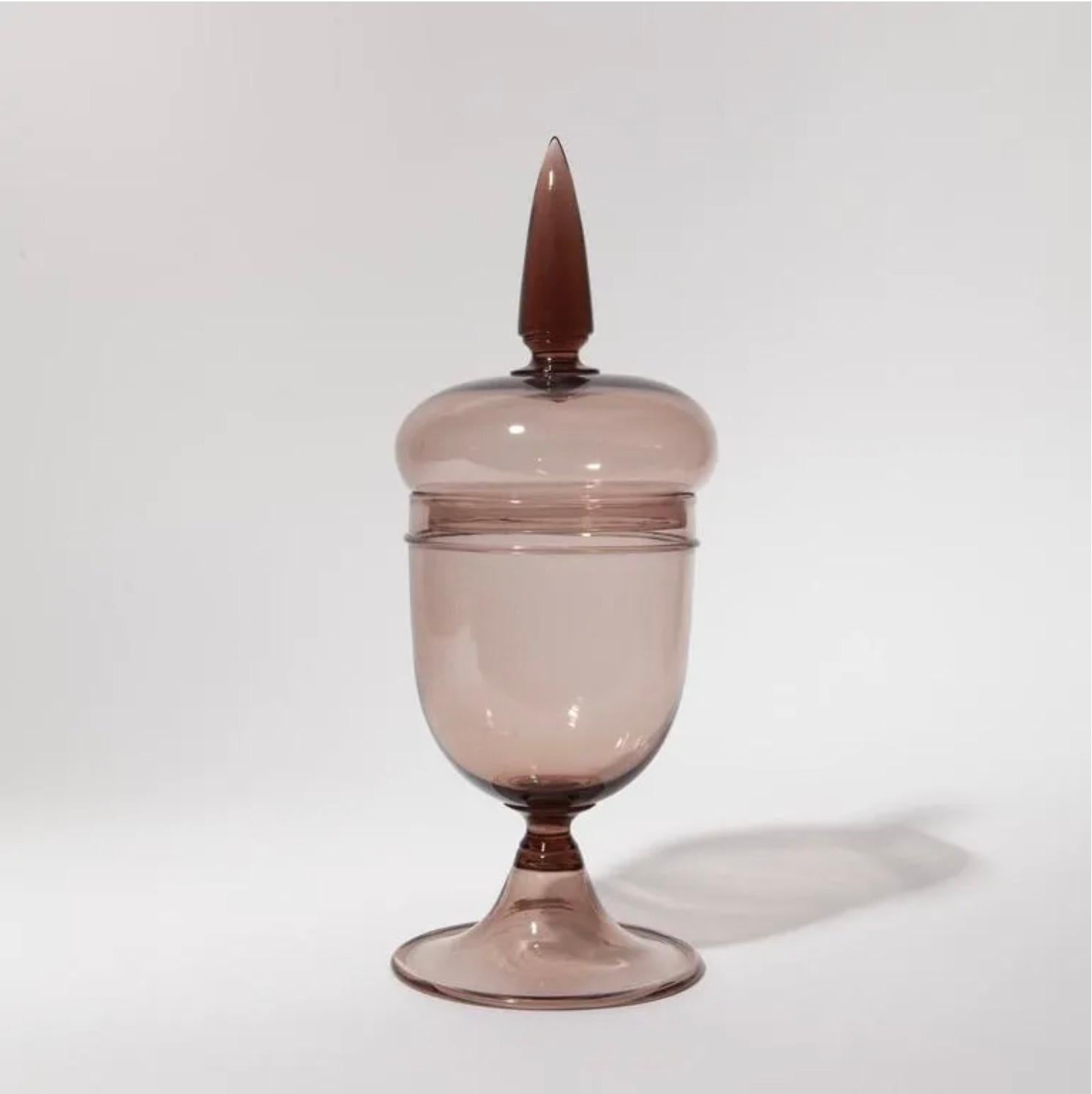 Pink ‘Apothecary’ Jar with Lid by Paolo Venini In Excellent Condition For Sale In London, England