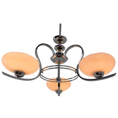 Pink Art Deco Chandelier, circa 1930