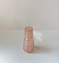 Pink Art Deco Decanter by Brockwitz, Germany 1920s