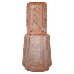 Pink Art Deco Decanter by Brockwitz, Germany 1920s
