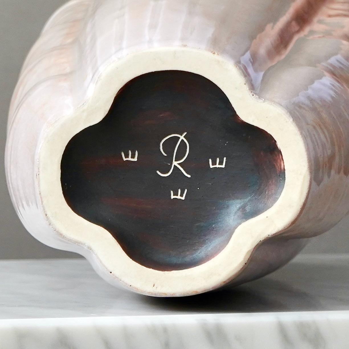 Vase en grès rose Art Déco de Gunnar Nylund. Rorstrand, Suède, années 1930. en vente 2