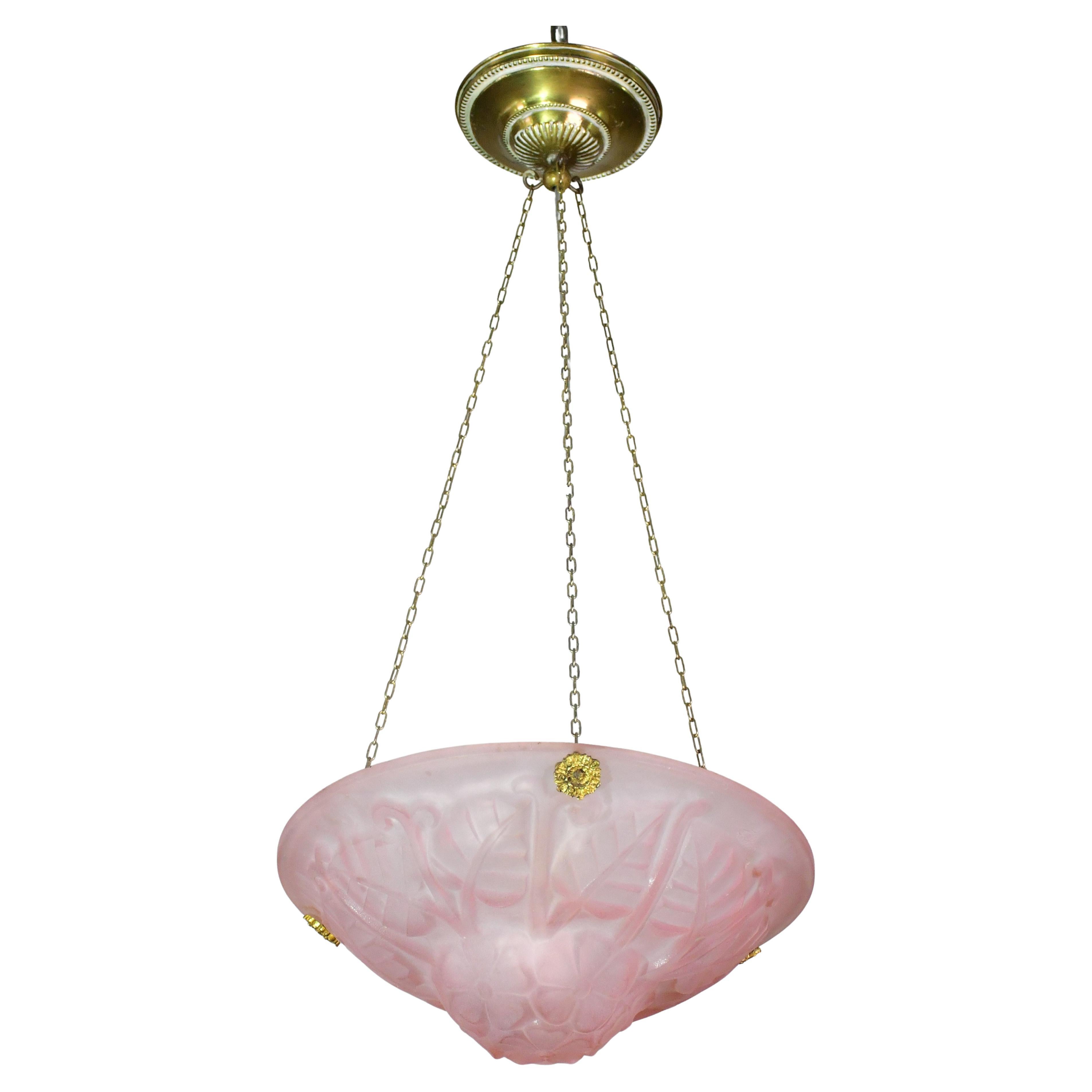 Ciondolo rosa di qualità Top-Light Deco con decorazioni floreali, firmato Degué in vendita