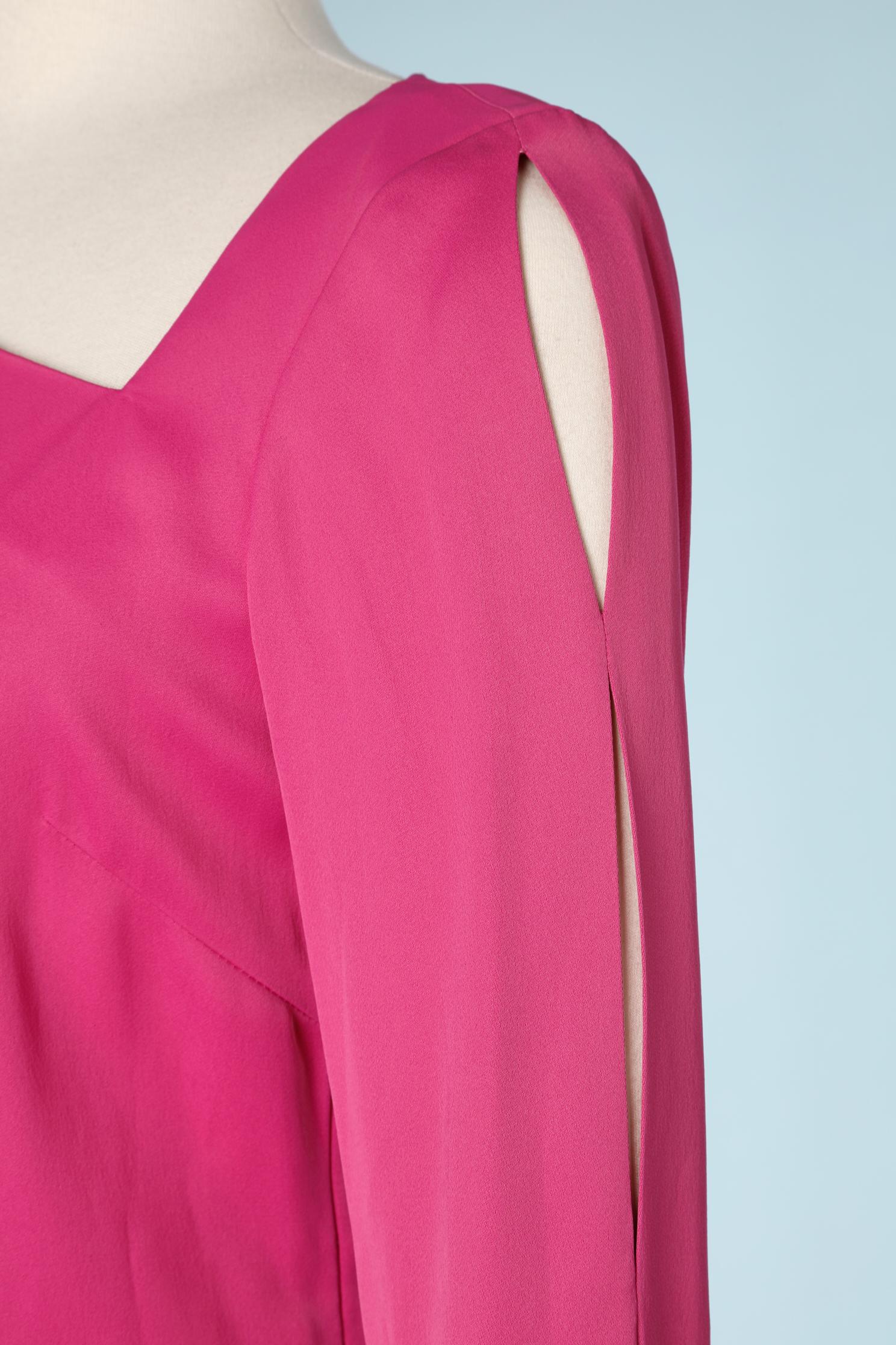 Pink asymmetrical collar dress Lindsay  Lohan for Ungaro In Excellent Condition In Saint-Ouen-Sur-Seine, FR