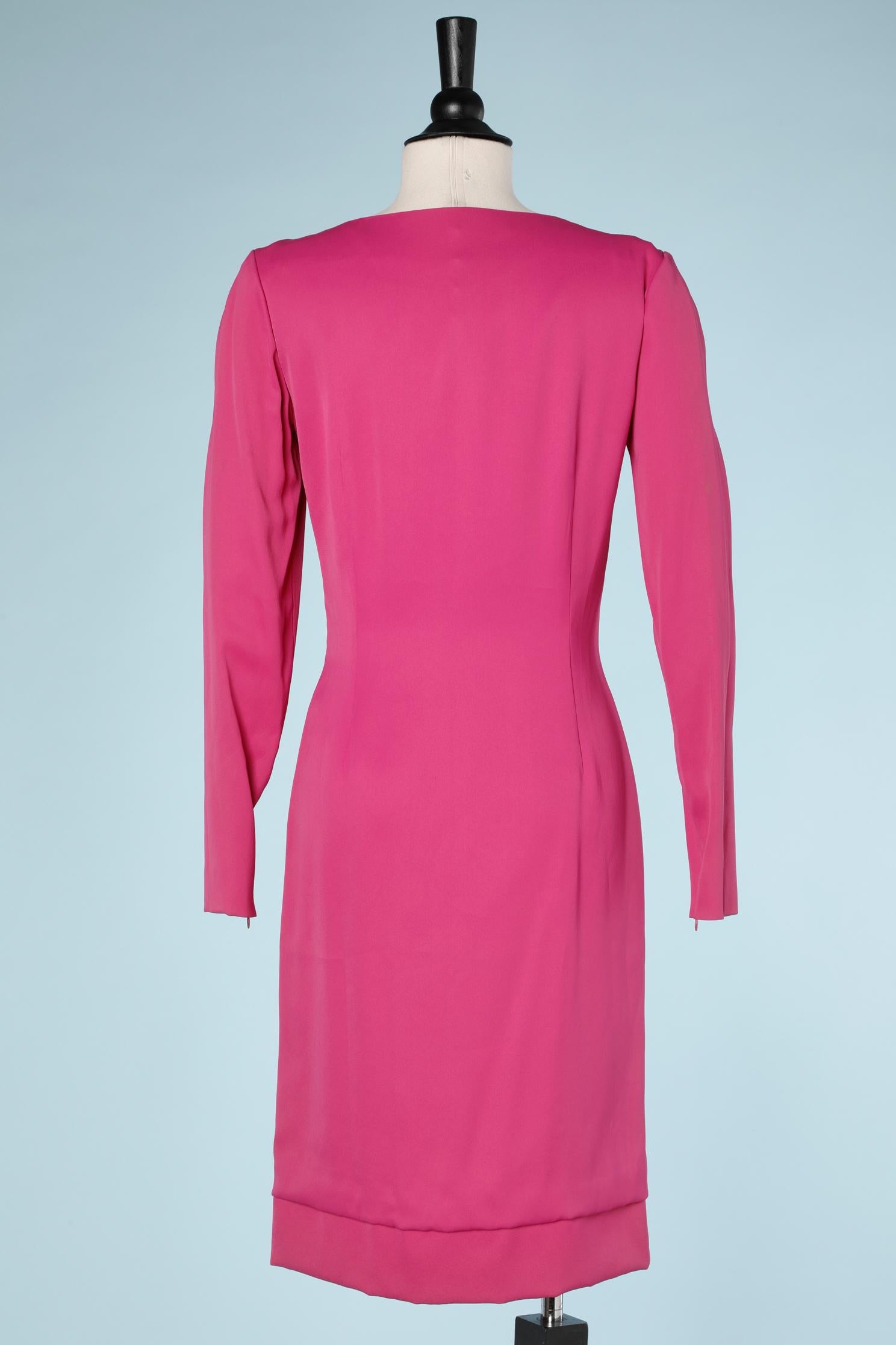 Pink asymmetrical collar dress Lindsey  Lohan for Ungaro For Sale 1