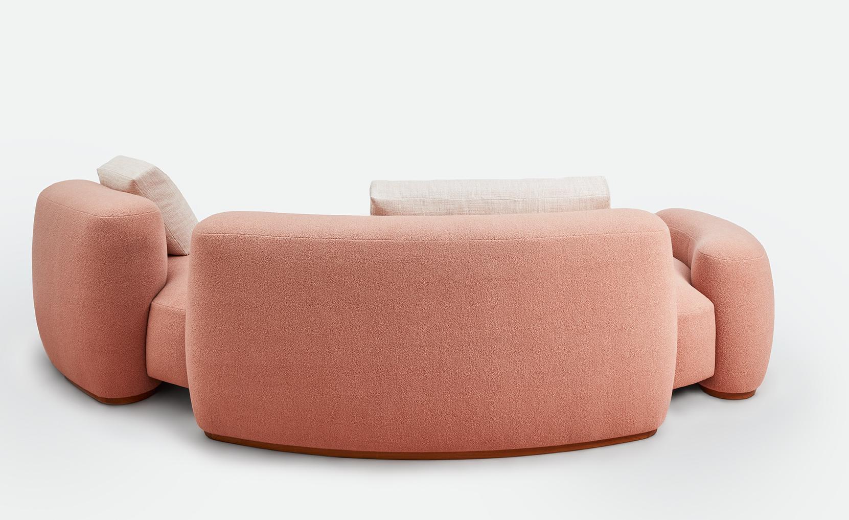 German Pink Baba Sofa by Gisbert Pöppler